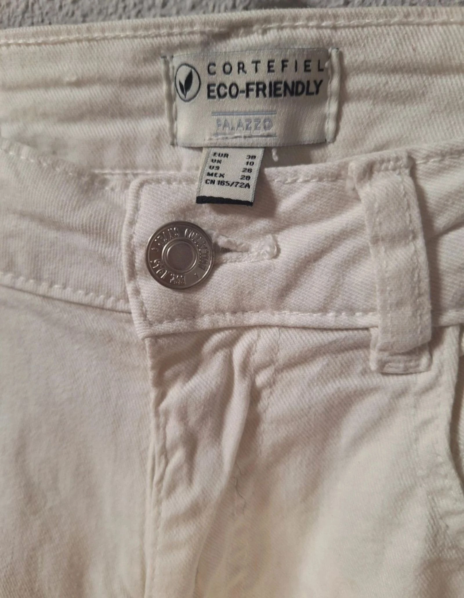 Calça branca wide leg Cortefiel Eco Friendly T.38 – photo 4